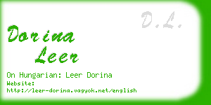 dorina leer business card